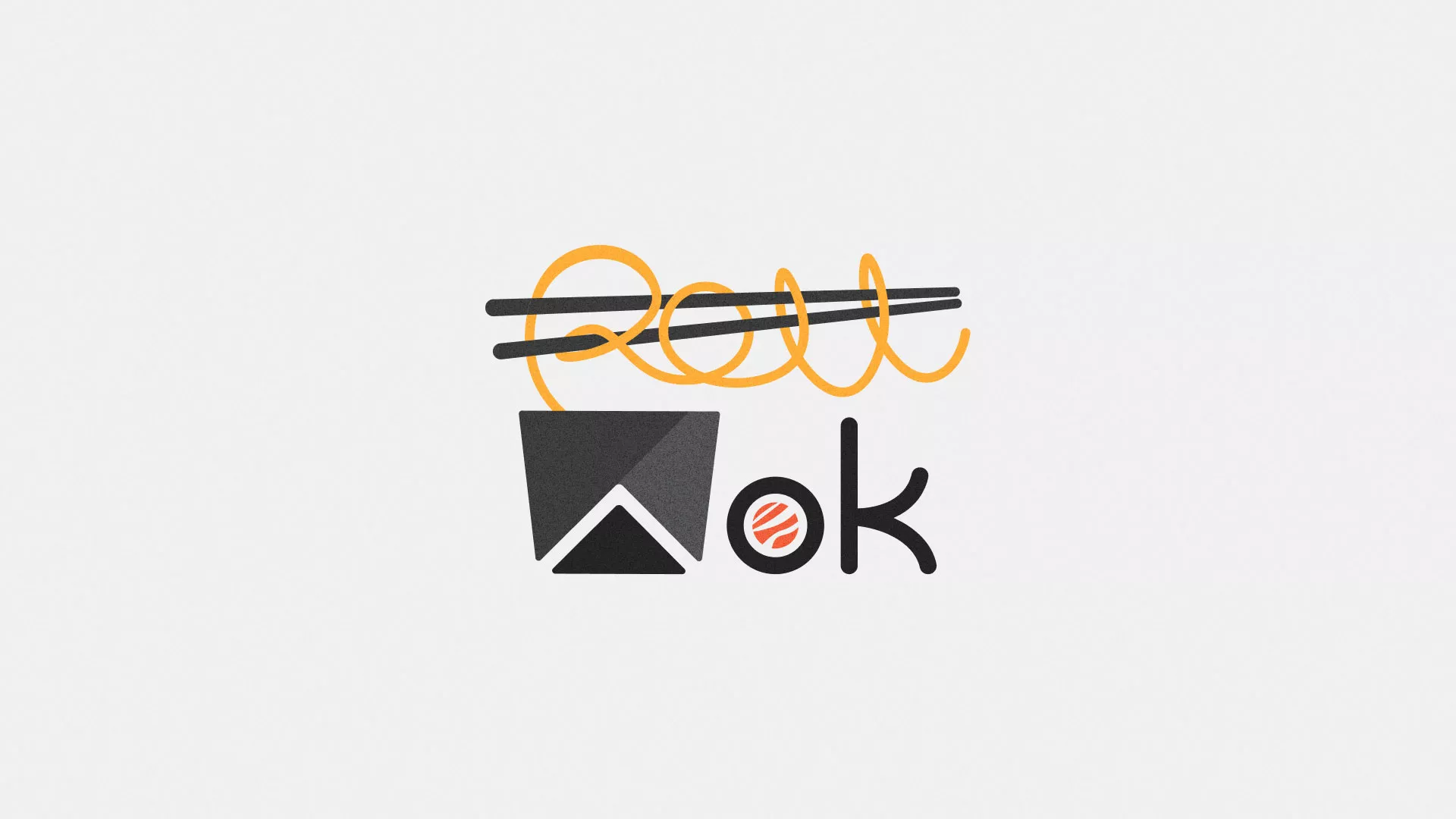 Разработка логотипа суши-бара «Roll Wok Club» в Александровске