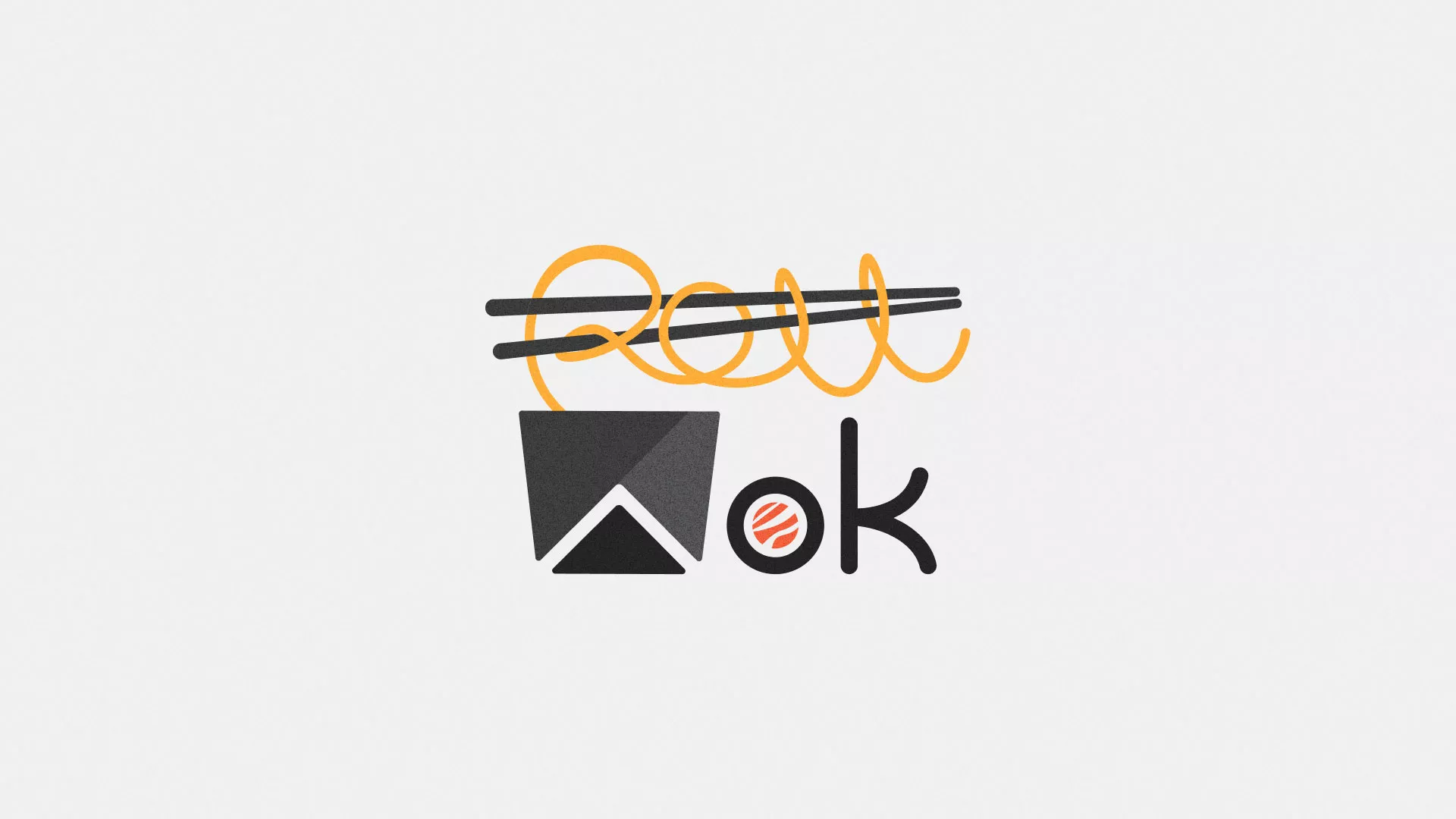 Разработка логотипа в Александровске для суши-бара «Roll Wok Club»